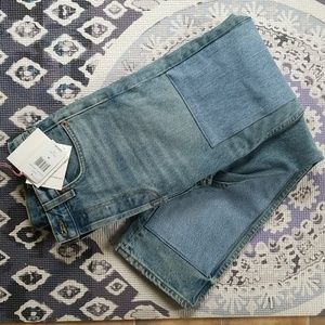 NWT B Sides Marcel Relaxed Straight Jeans - Patchwork